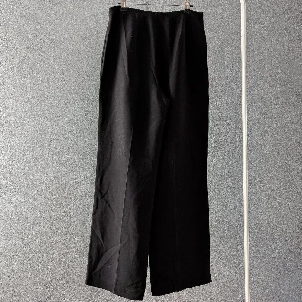 Vintage Women's Fully Lined Black Ann Taylor Side-Zip Pants Sz 2 - Picture 2 of 5